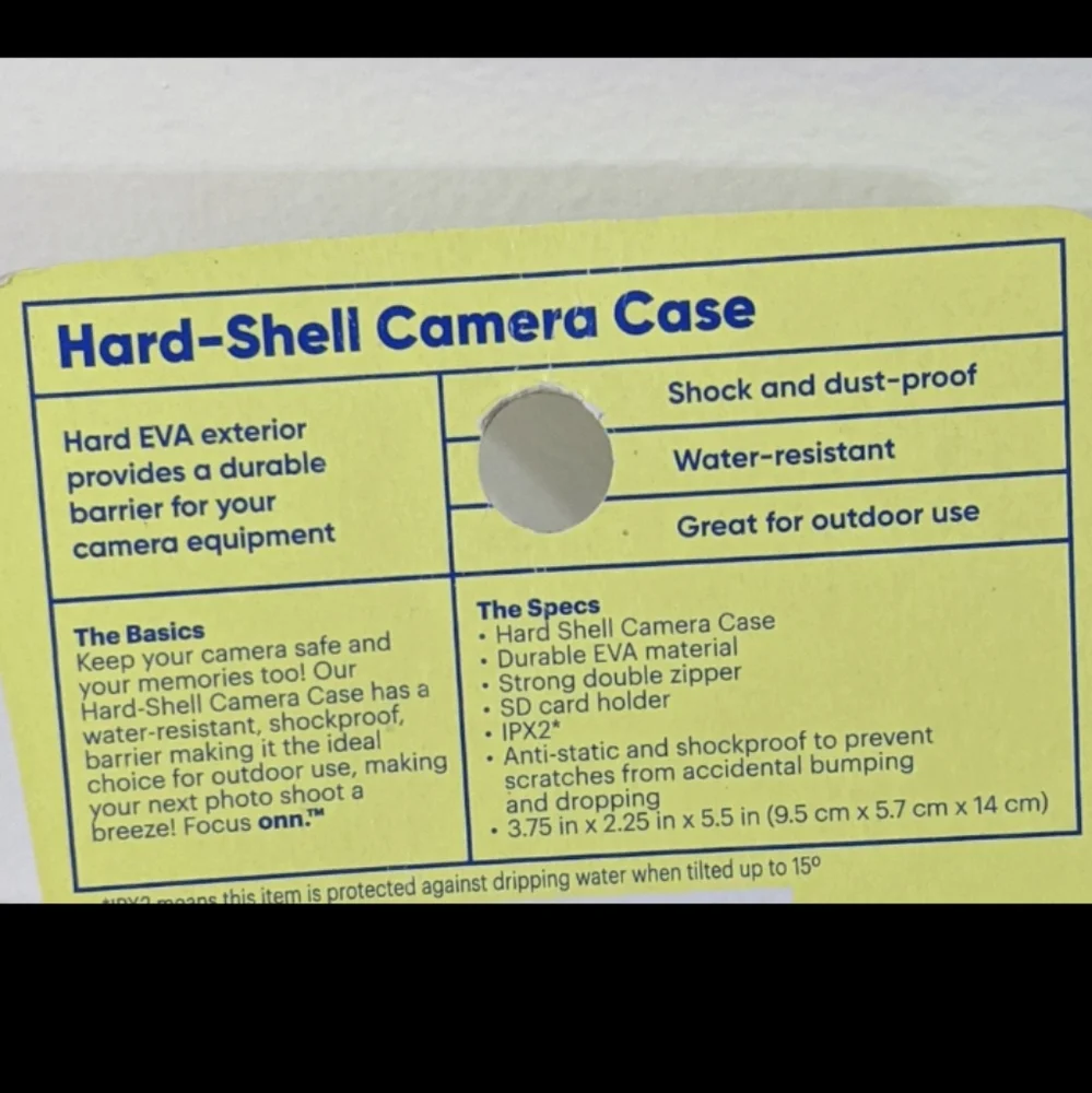 New Protective Hard Shell IPX2 Carrying Camera Case (Waterproof, Shockproof)
